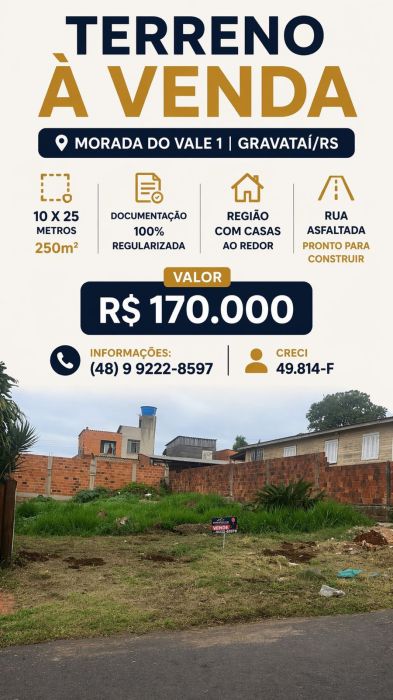 Terreno - Venda - Parque Ipiranga - Gravatai - RS